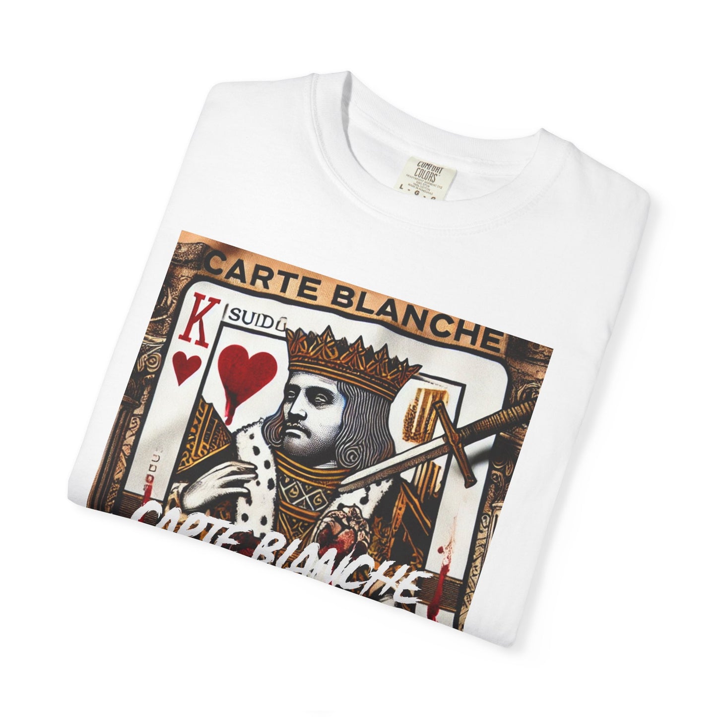 Street Art Graphic T-Shirt - 'God Save the Queen' & 'Carte Blanche' Design