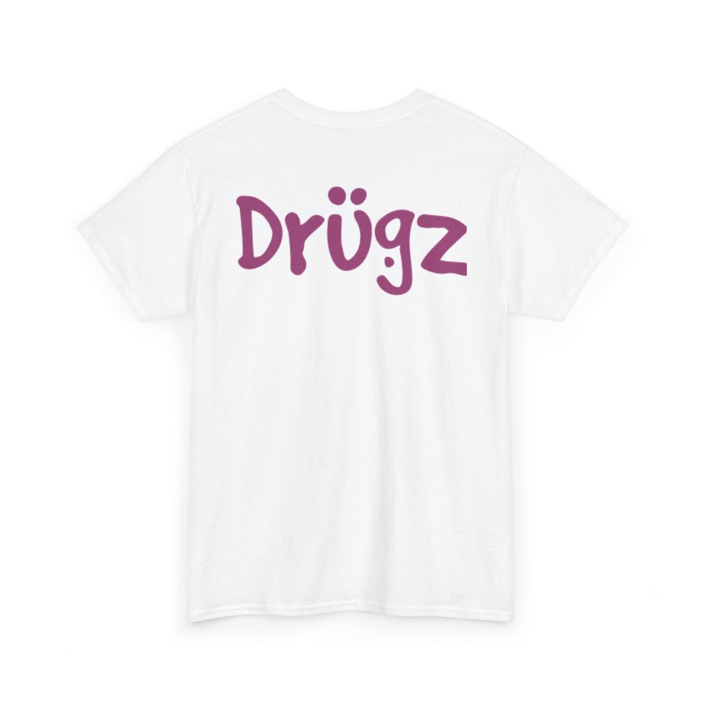 Colorful Unisex Heavy Cotton Tee - 'BAAD HABITZ' and 'Drügz' Graphic, Streetwear Vibe, Perfect for Casual Outings, Gifts, and Festivals