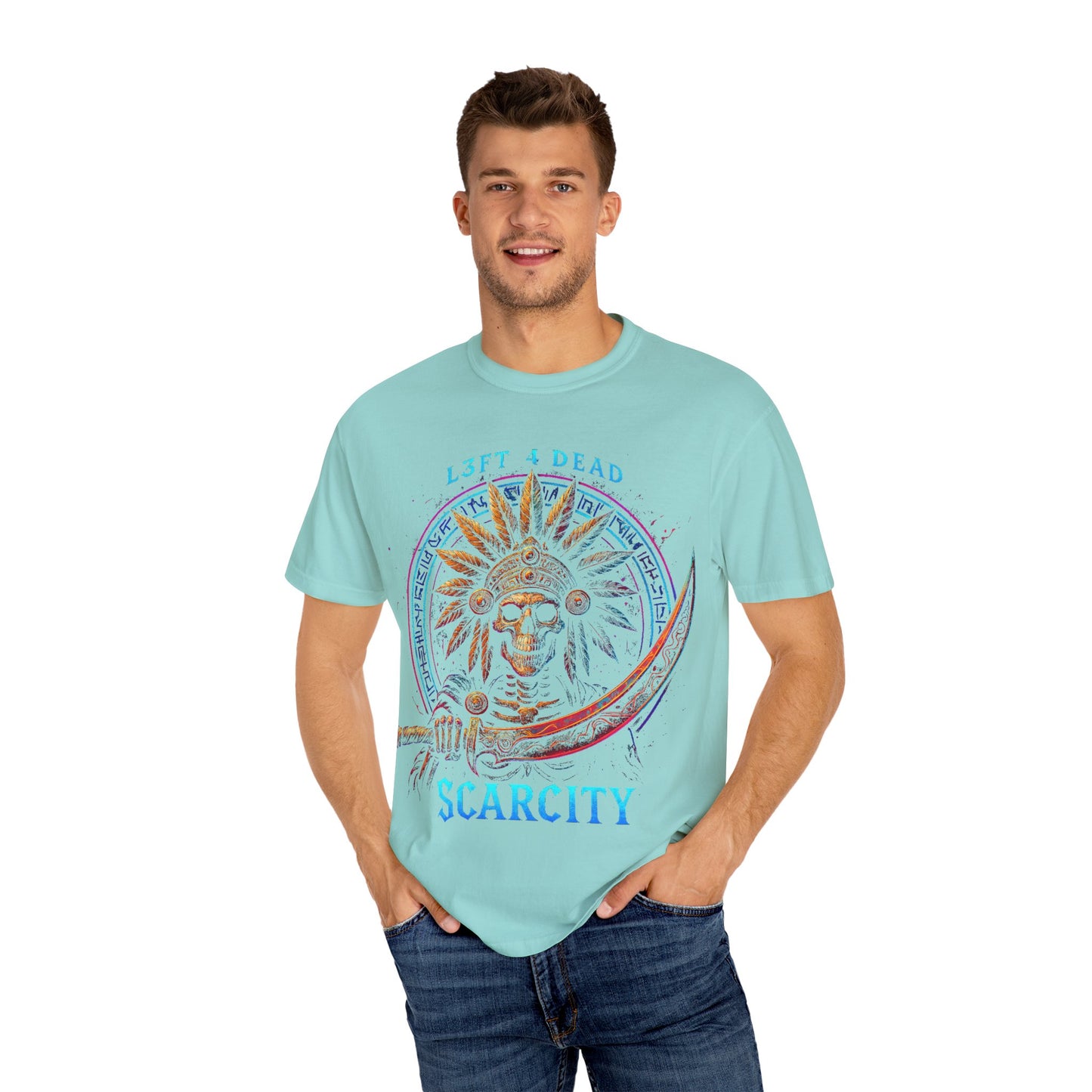 Copy of L3FT 4 DEAD Scarcity Unisex Garment-Dyed T-shirt - Bold Streetwear for Creative Souls
