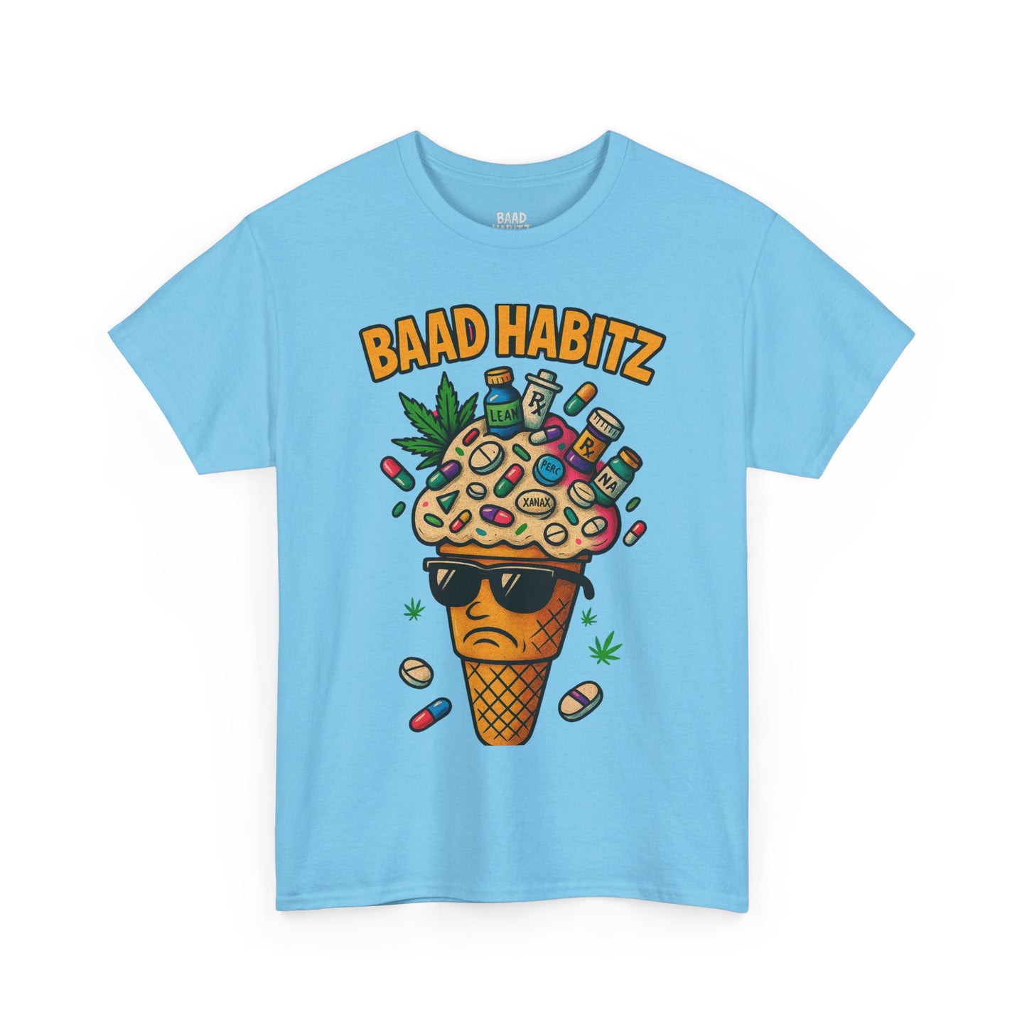 Funny Graphic Tee, Trendy T-Shirt for Casual Wear, Summer Wardrobe Essential, Perfect Gift for Friends, BAAD HABITZ Design