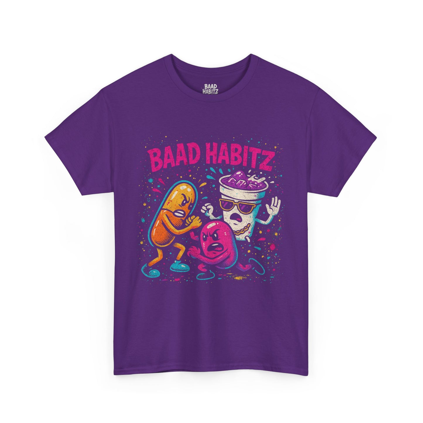 Funny Graphic Tee, Unisex Humor Shirt, Party Wear, Baad Habitz Apparel, Drugz T-Shirt, Gift for Friends