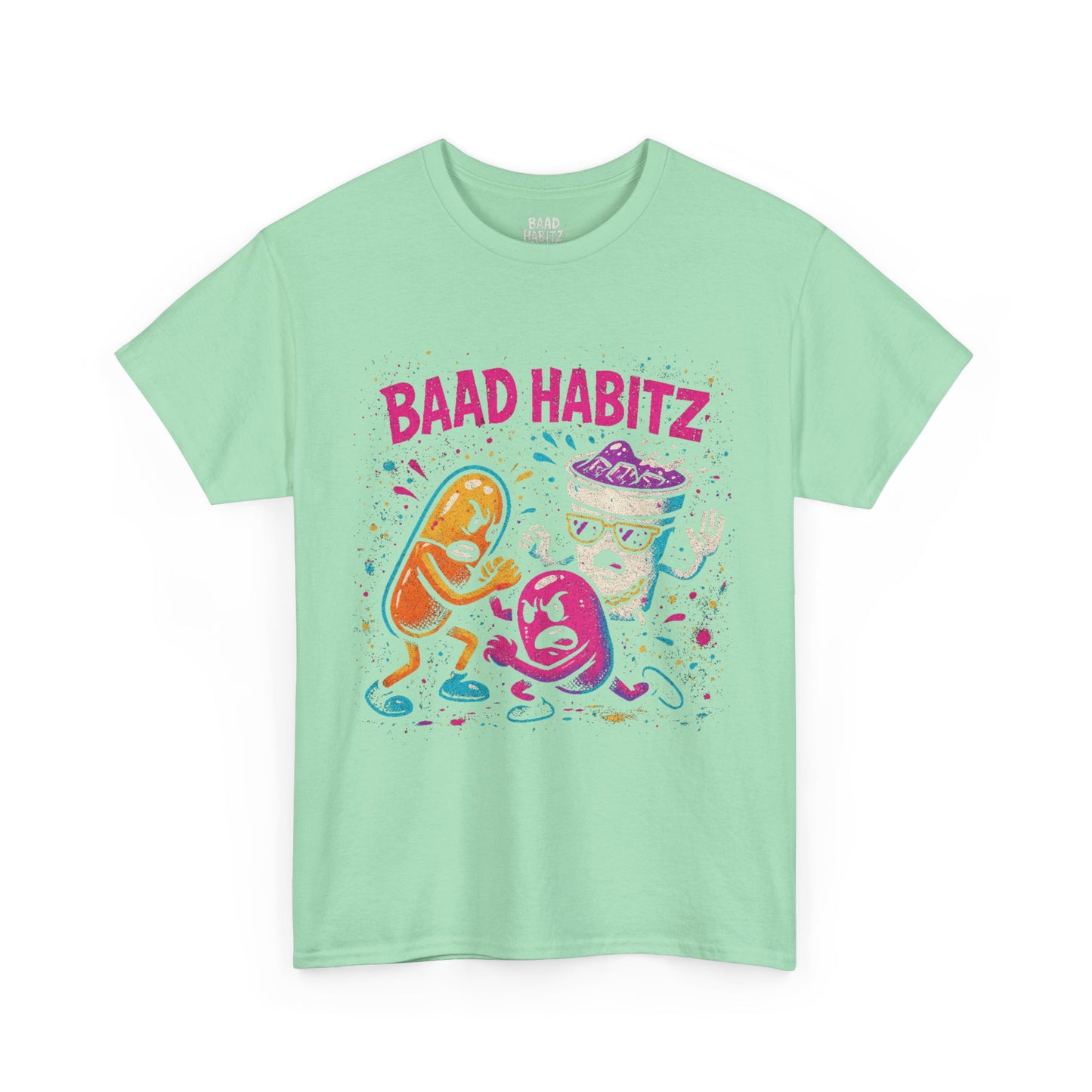 Funny Graphic Tee, Unisex Humor Shirt, Party Wear, Baad Habitz Apparel, Drugz T-Shirt, Gift for Friends