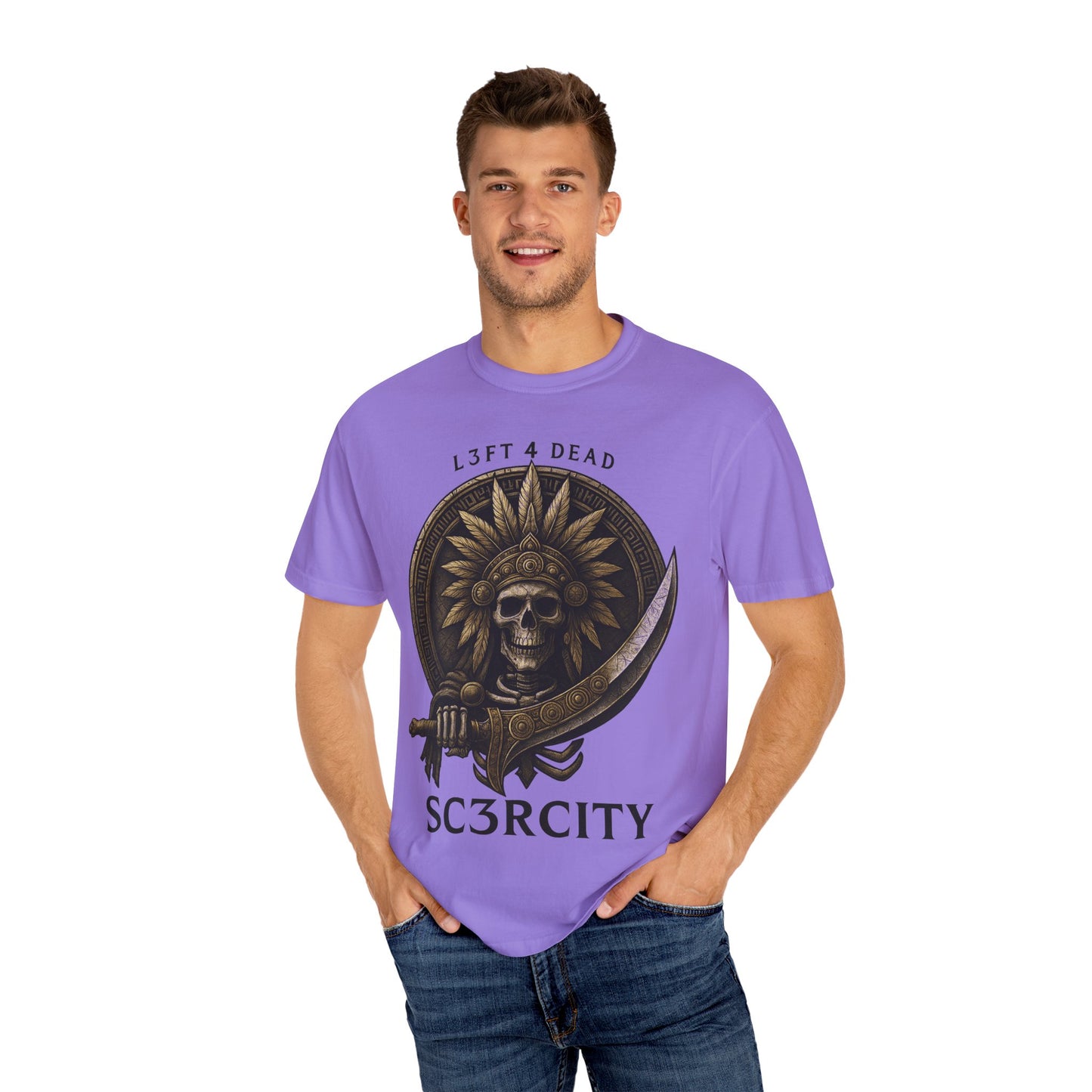 Unisex Garment-Dyed T-Shirt with Skull Design - Perfect for Casual Days and Gifting