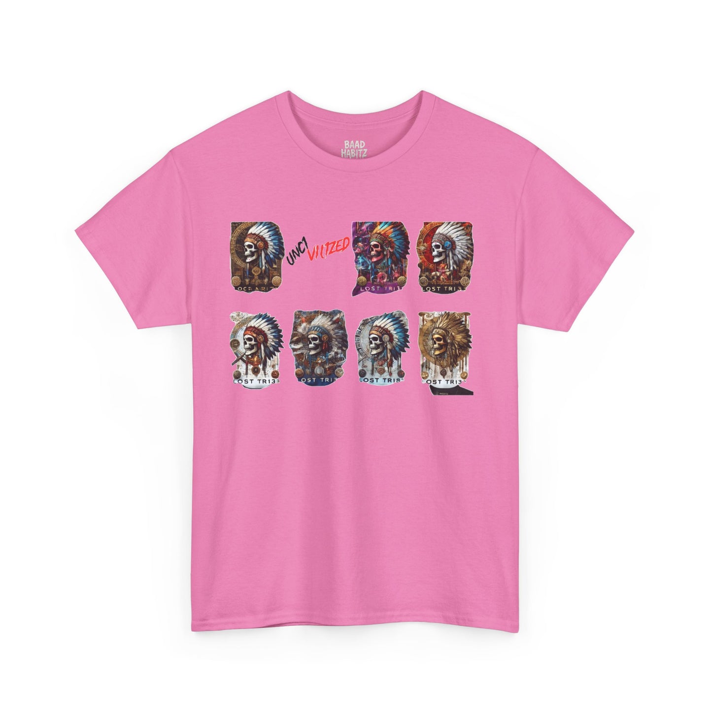 Unisex Heavy Cotton Tee with Lion Art - Free Spirit Tee, Graphic T-Shirt, Casual Wear, Animal Lover Gift, Unique Design Tee