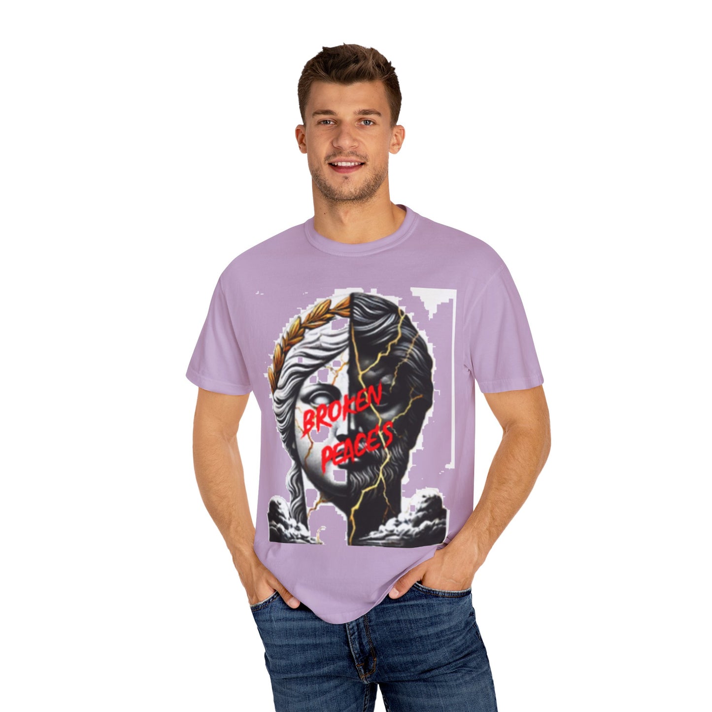 Unisex Garment-Dyed T-shirt - 'Broken Pieces' & 'God Save the Queen' Graphic Tee