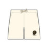 Unisex Lightweight Fleece Sweat Shorts with Embroidered Lion Design