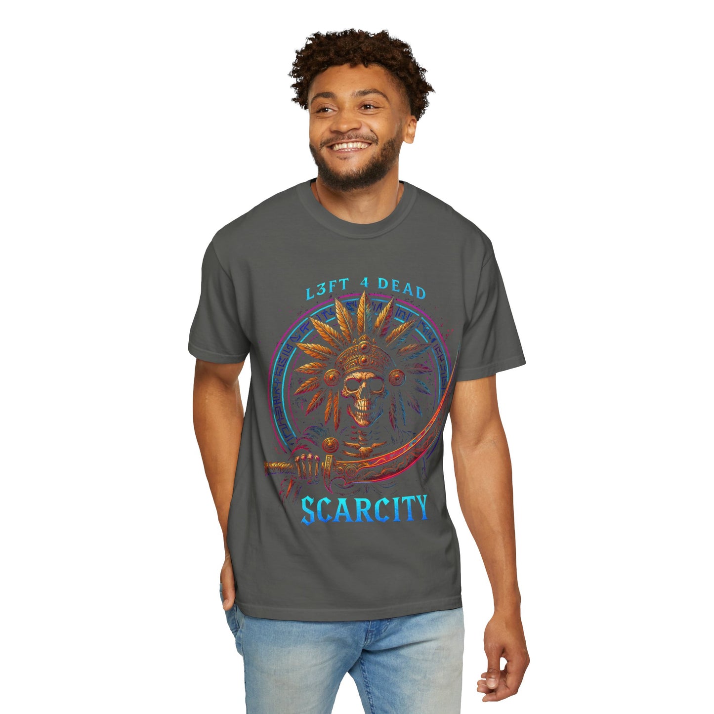 Copy of L3FT 4 DEAD Scarcity Unisex Garment-Dyed T-shirt - Bold Streetwear for Creative Souls