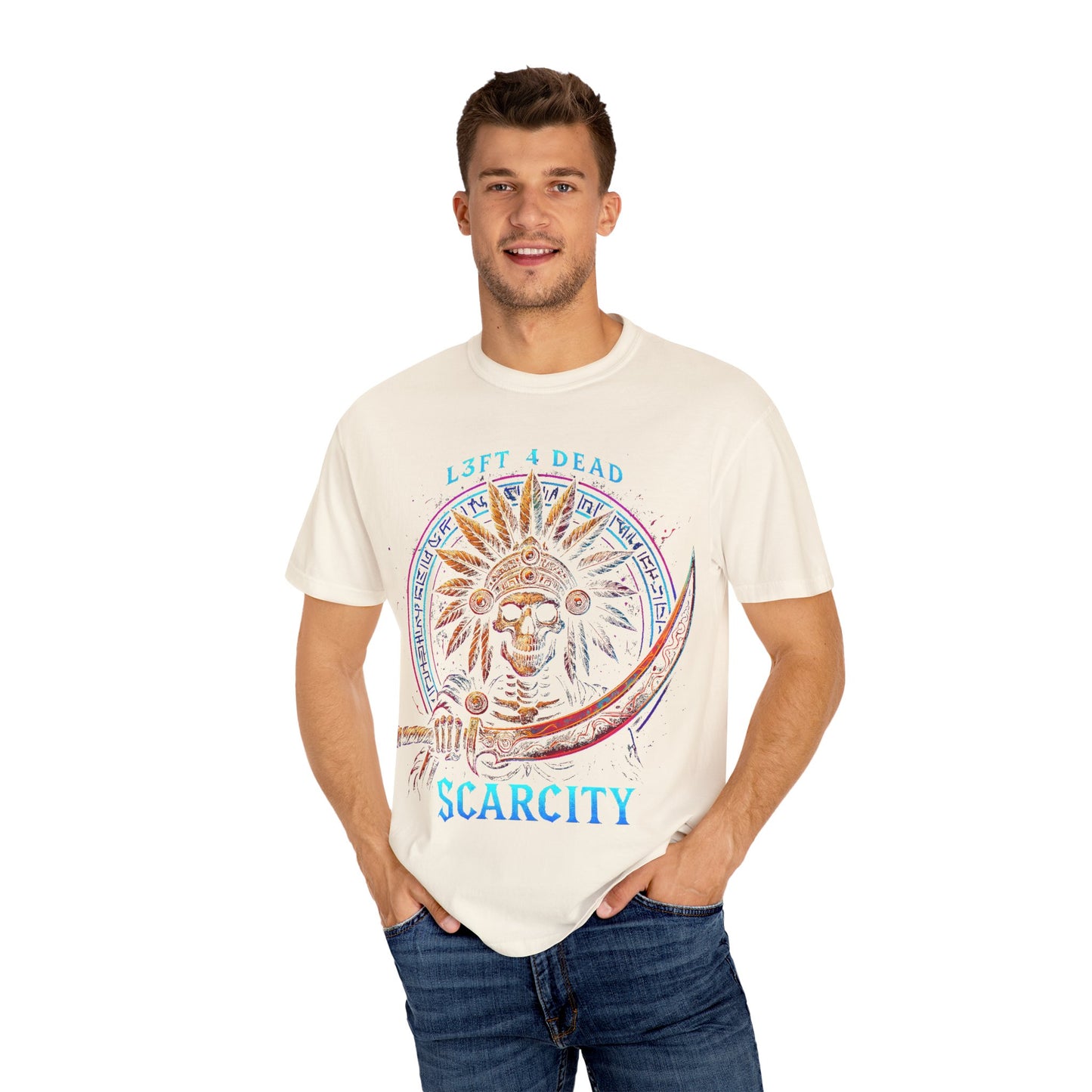 Copy of L3FT 4 DEAD Scarcity Unisex Garment-Dyed T-shirt - Bold Streetwear for Creative Souls