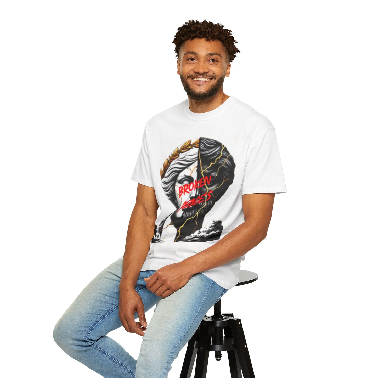 Unisex Garment-Dyed T-shirt - 'Broken Pieces' & 'God Save the Queen' Graphic Tee