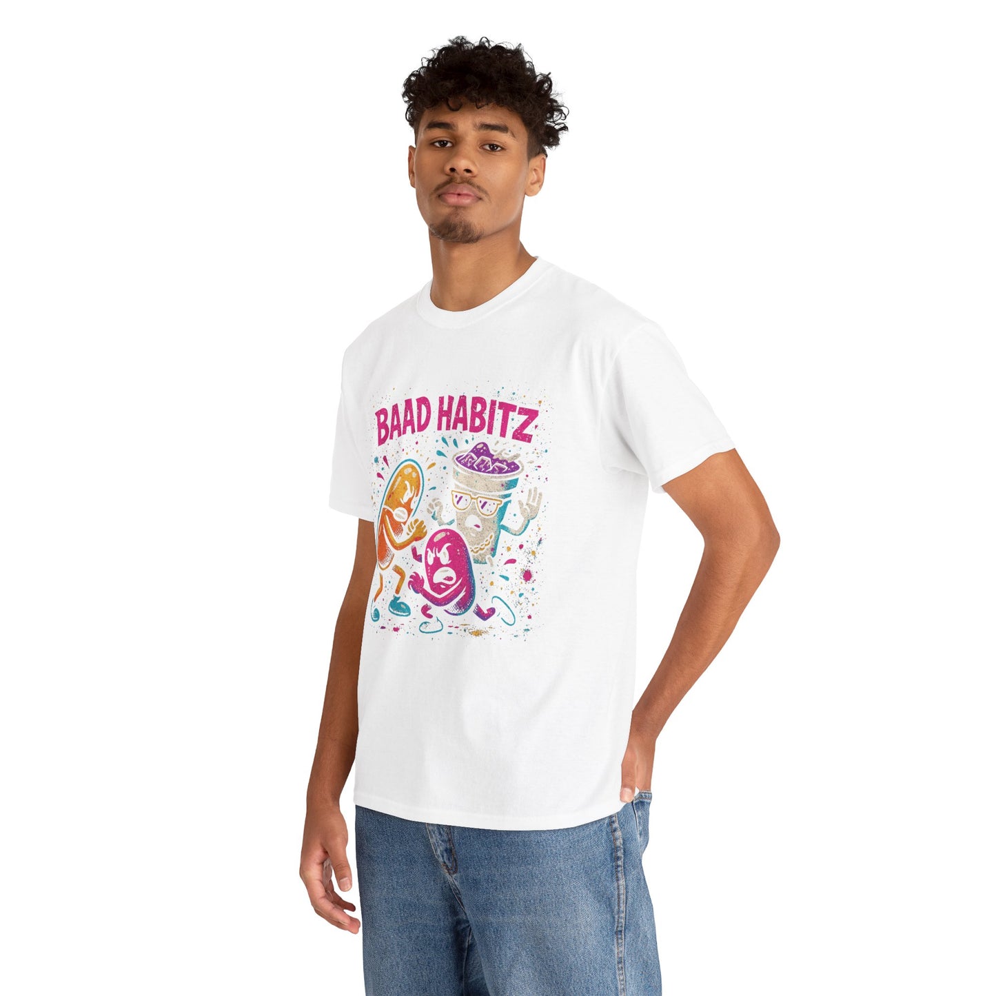 Funny Graphic Tee, Unisex Humor Shirt, Party Wear, Baad Habitz Apparel, Drugz T-Shirt, Gift for Friends