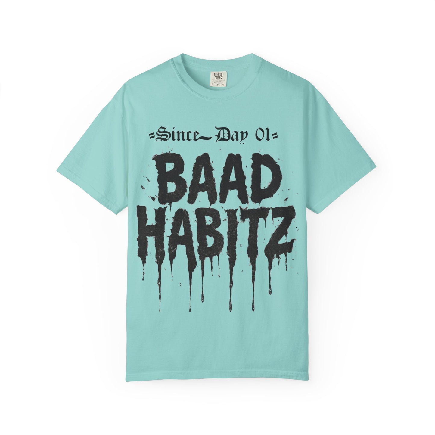 Trendy Unisex Graphic T-Shirt - 'BAAD HABITZ' & 'BORN RYC' Design