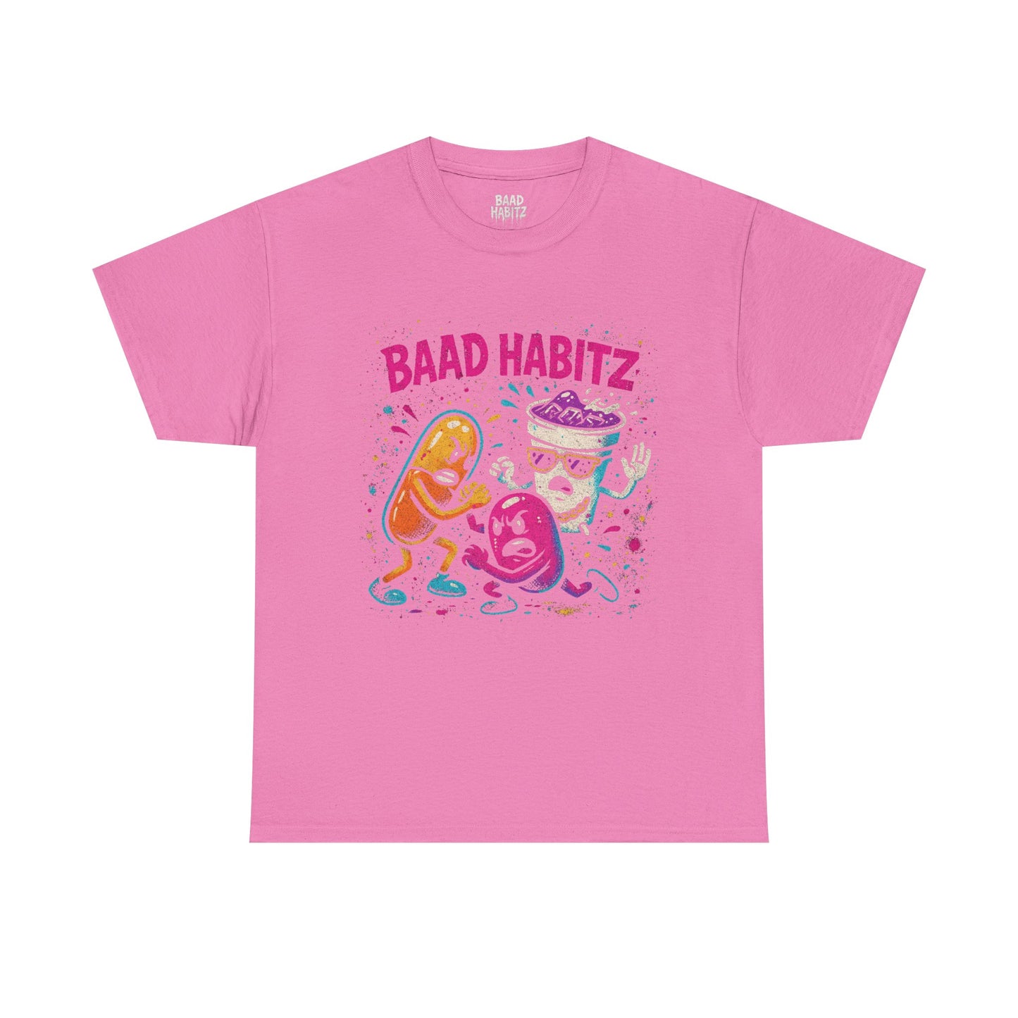 Funny Graphic Tee, Unisex Humor Shirt, Party Wear, Baad Habitz Apparel, Drugz T-Shirt, Gift for Friends