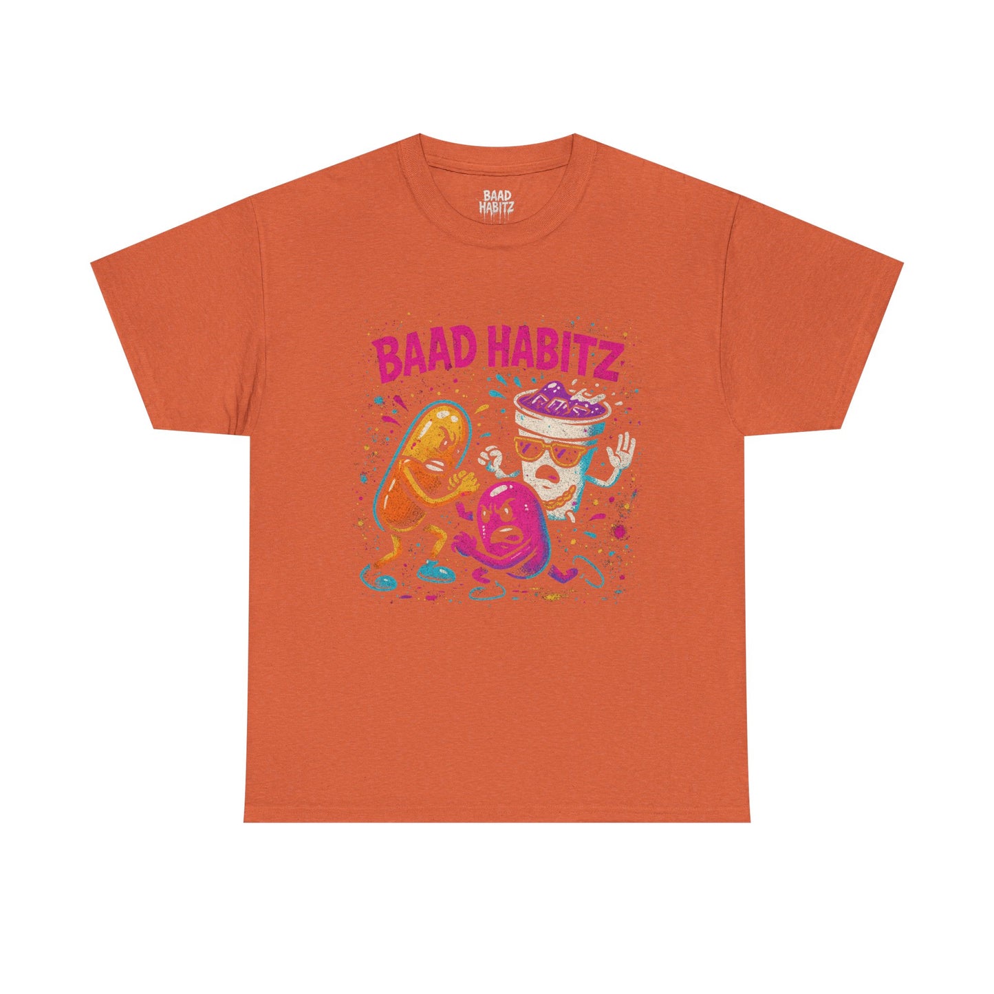 Funny Graphic Tee, Unisex Humor Shirt, Party Wear, Baad Habitz Apparel, Drugz T-Shirt, Gift for Friends