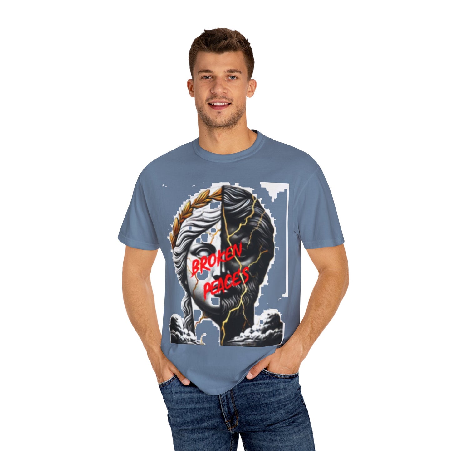 Unisex Garment-Dyed T-shirt - 'Broken Pieces' & 'God Save the Queen' Graphic Tee