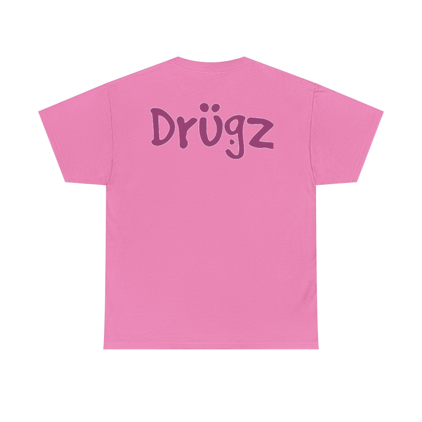 Colorful Unisex Heavy Cotton Tee - 'BAAD HABITZ' and 'Drügz' Graphic, Streetwear Vibe, Perfect for Casual Outings, Gifts, and Festivals
