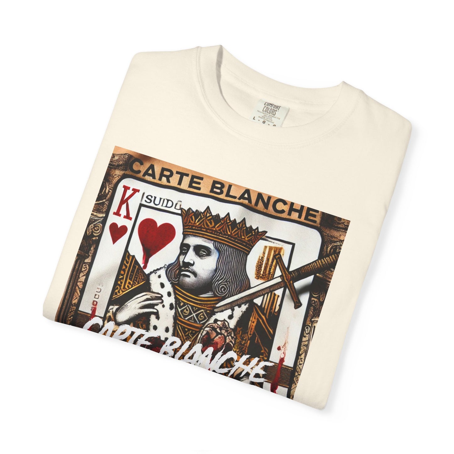 Street Art Graphic T-Shirt - 'God Save the Queen' & 'Carte Blanche' Design