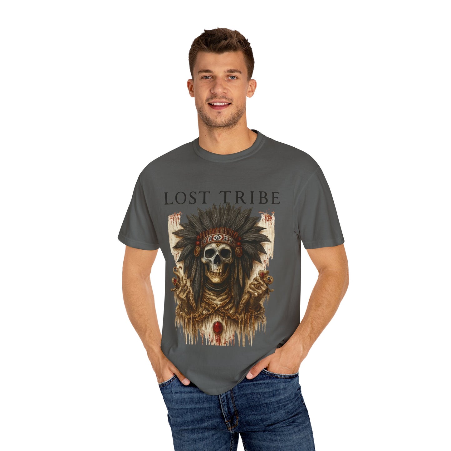 Lost Tribe Unisex Garment-Dyed T-Shirt | Scarcity Graphic Tee for Festival & Everyday Wear
