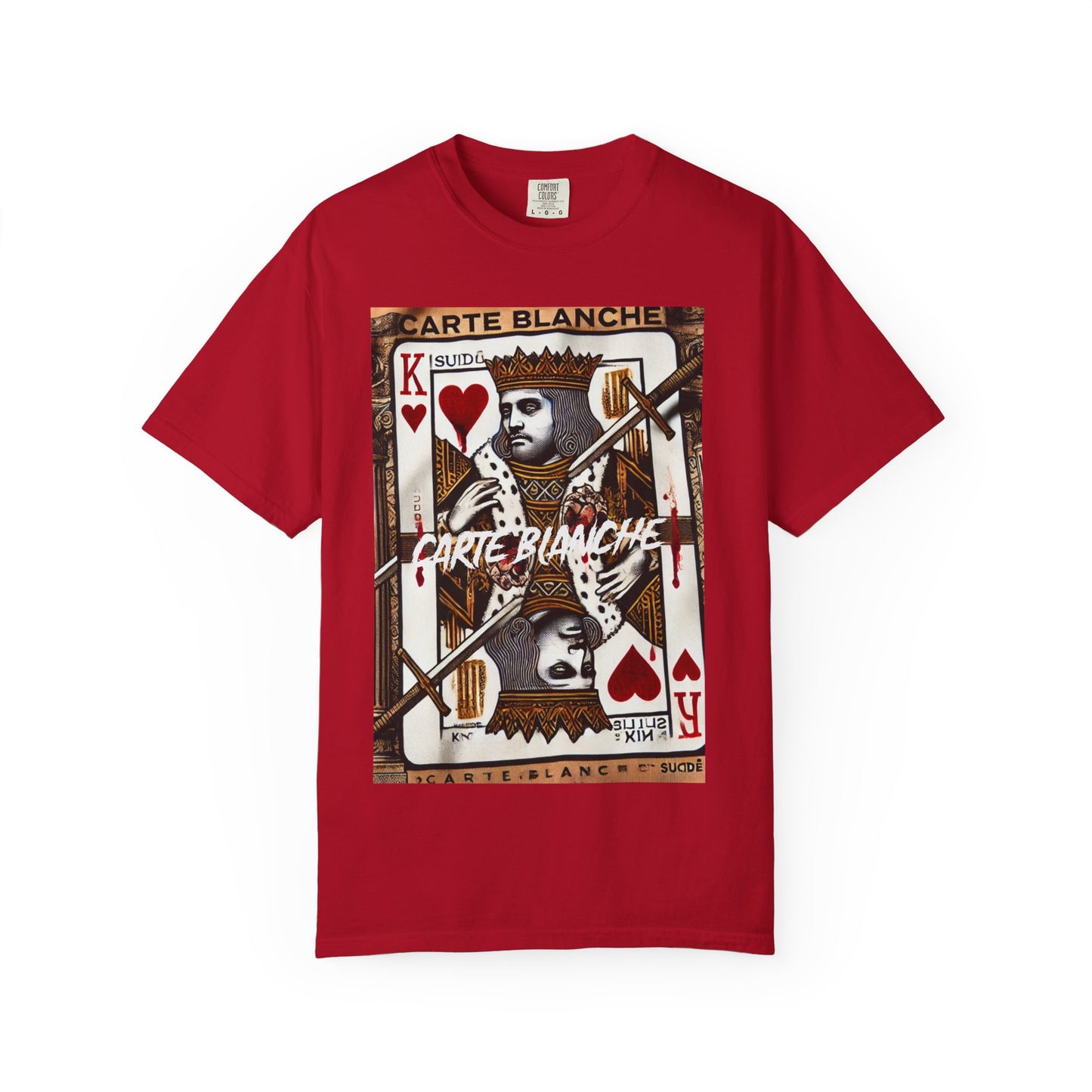 Street Art Graphic T-Shirt - 'God Save the Queen' & 'Carte Blanche' Design