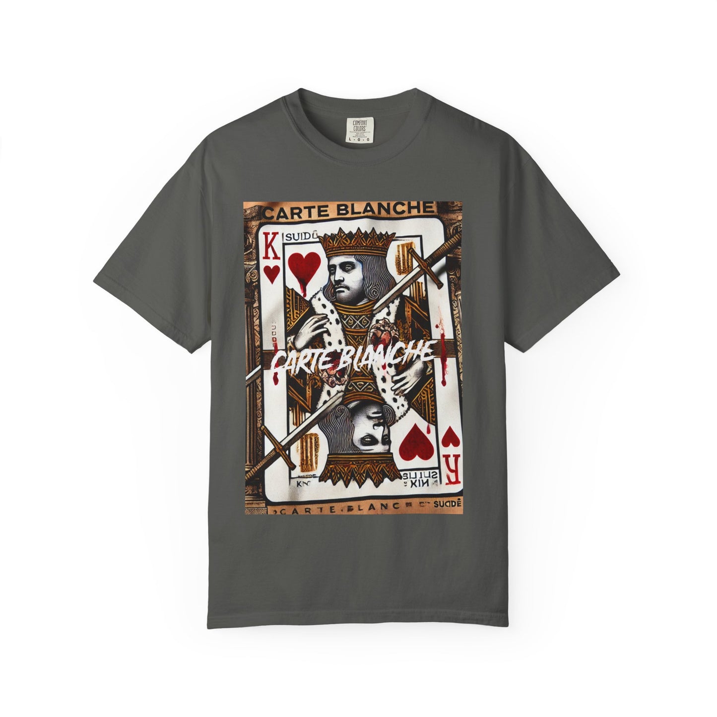 Street Art Graphic T-Shirt - 'God Save the Queen' & 'Carte Blanche' Design