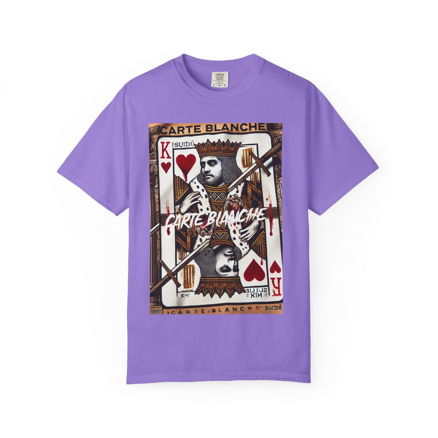 Street Art Graphic T-Shirt - 'God Save the Queen' & 'Carte Blanche' Design