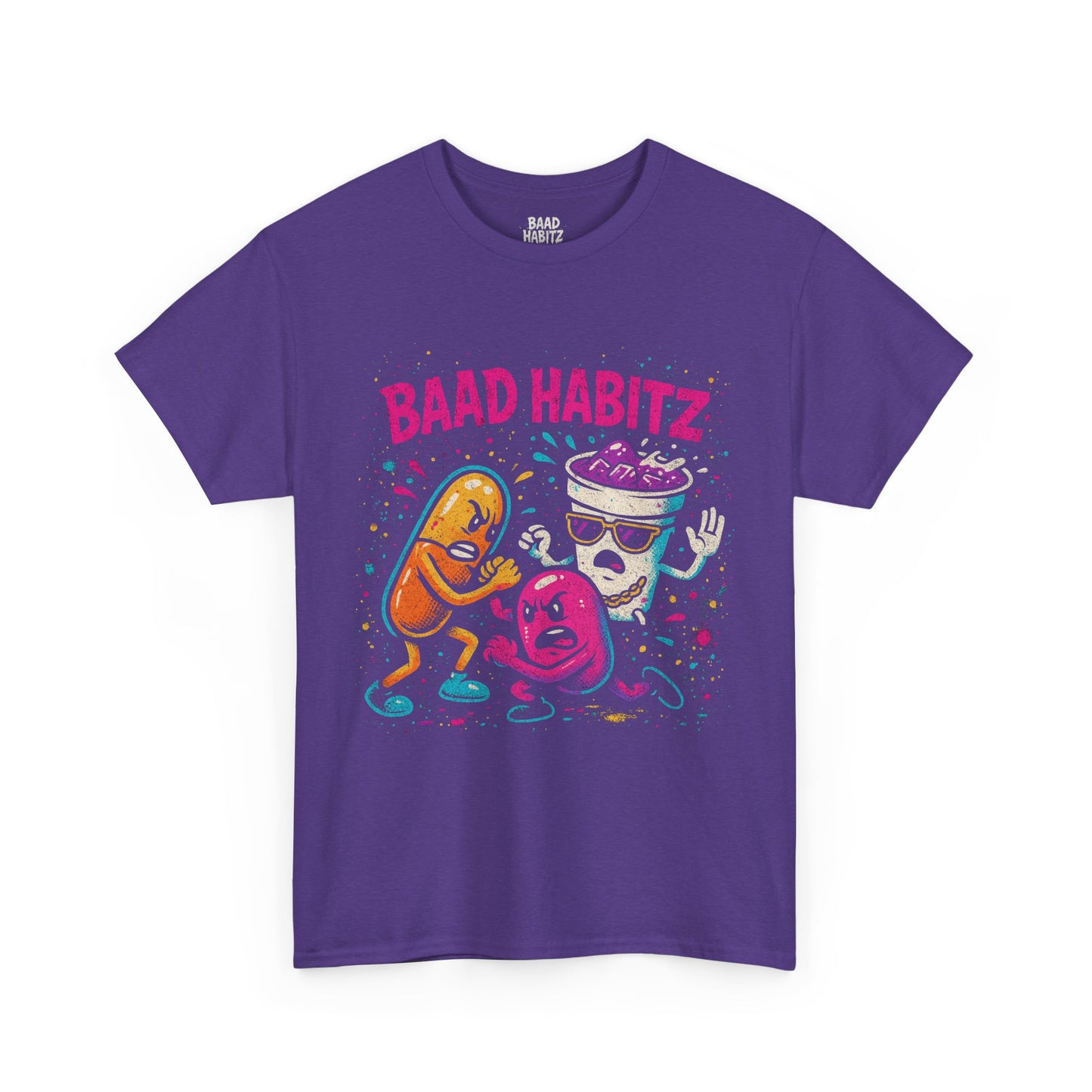 Funny Graphic Tee, Unisex Humor Shirt, Party Wear, Baad Habitz Apparel, Drugz T-Shirt, Gift for Friends