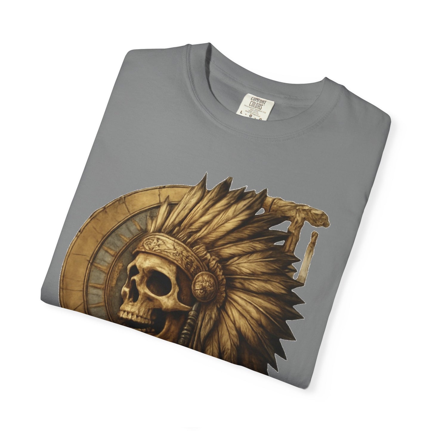Unisex Garment-Dyed T-Shirt - 'Lost Tribe' Skull Design