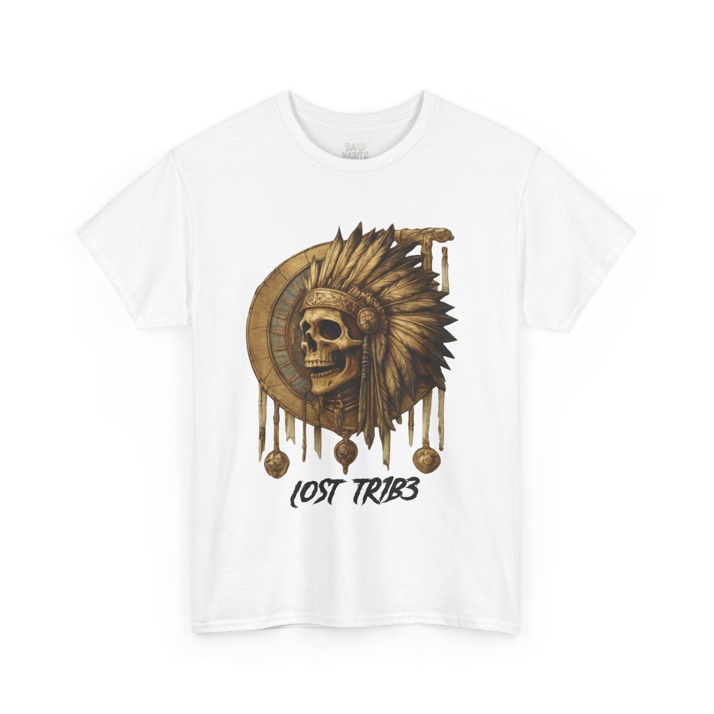 Unisex Heavy Cotton Tee - Lost Tribe Skull Design