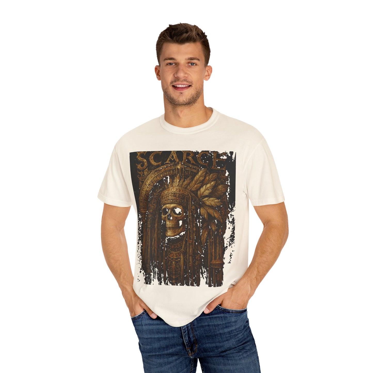 Unisex Garment-Dyed T-Shirt - SCARCE The Lost Skull Design