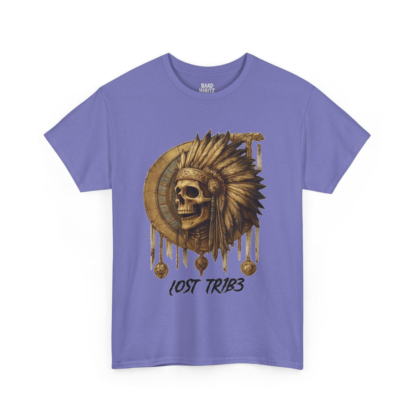 Unisex Heavy Cotton Tee - Lost Tribe Skull Design