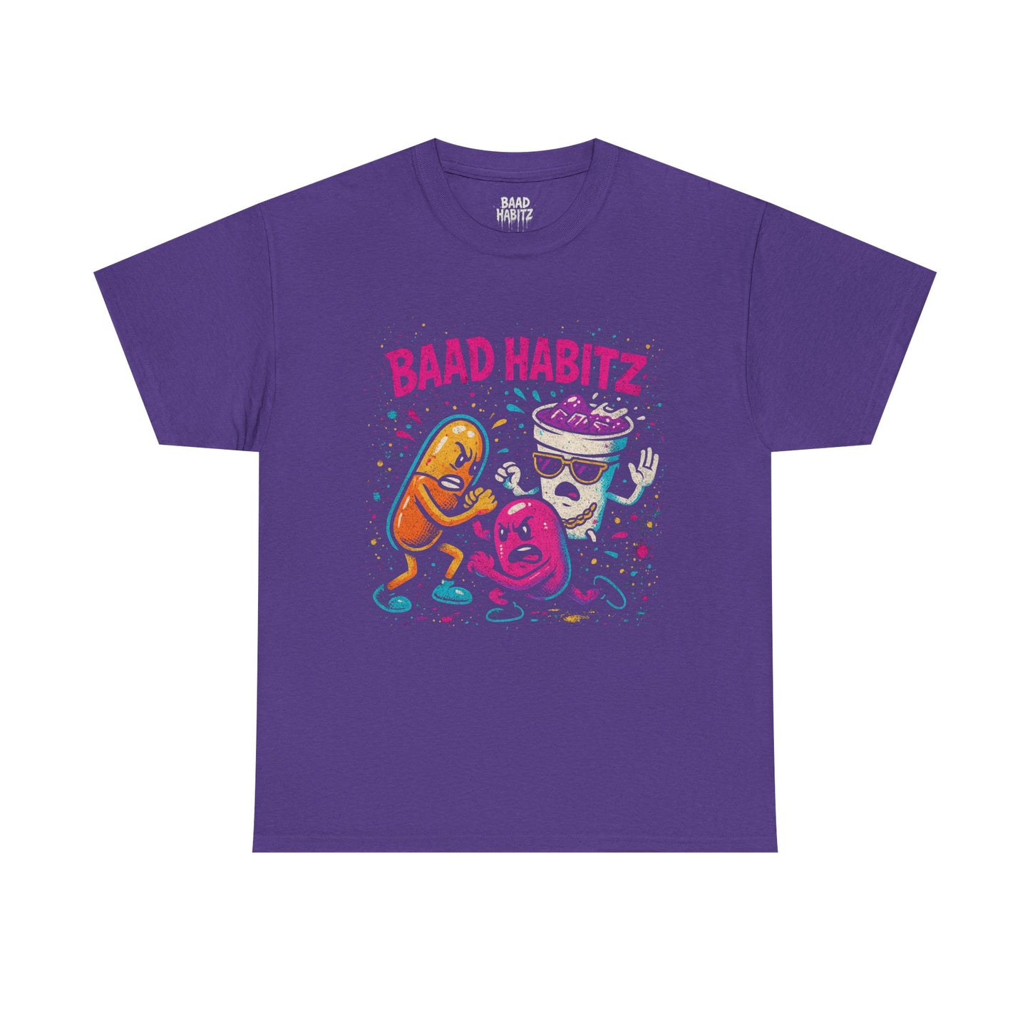 Funny Graphic Tee, Unisex Humor Shirt, Party Wear, Baad Habitz Apparel, Drugz T-Shirt, Gift for Friends