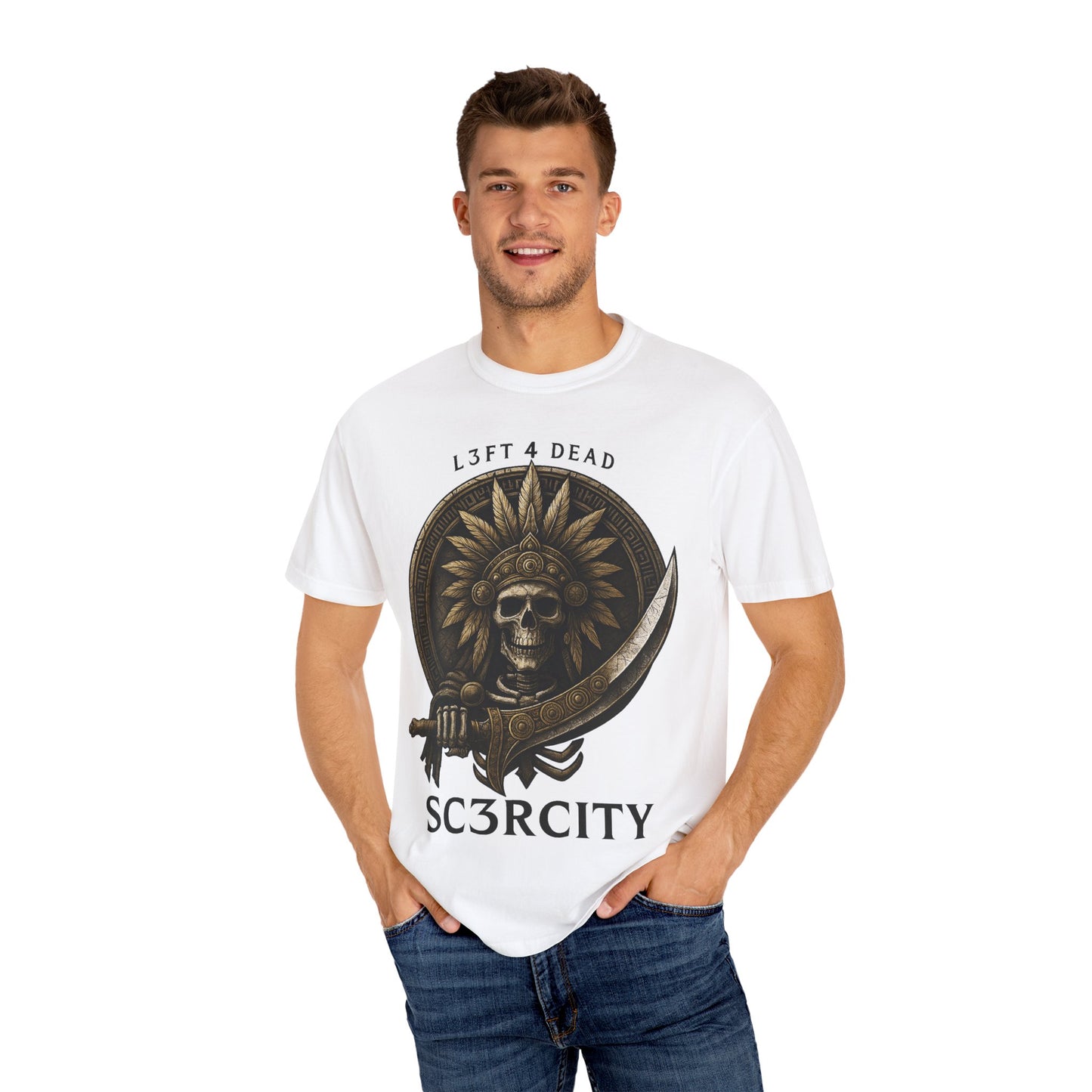 Unisex Garment-Dyed T-Shirt with Skull Design - Perfect for Casual Days and Gifting