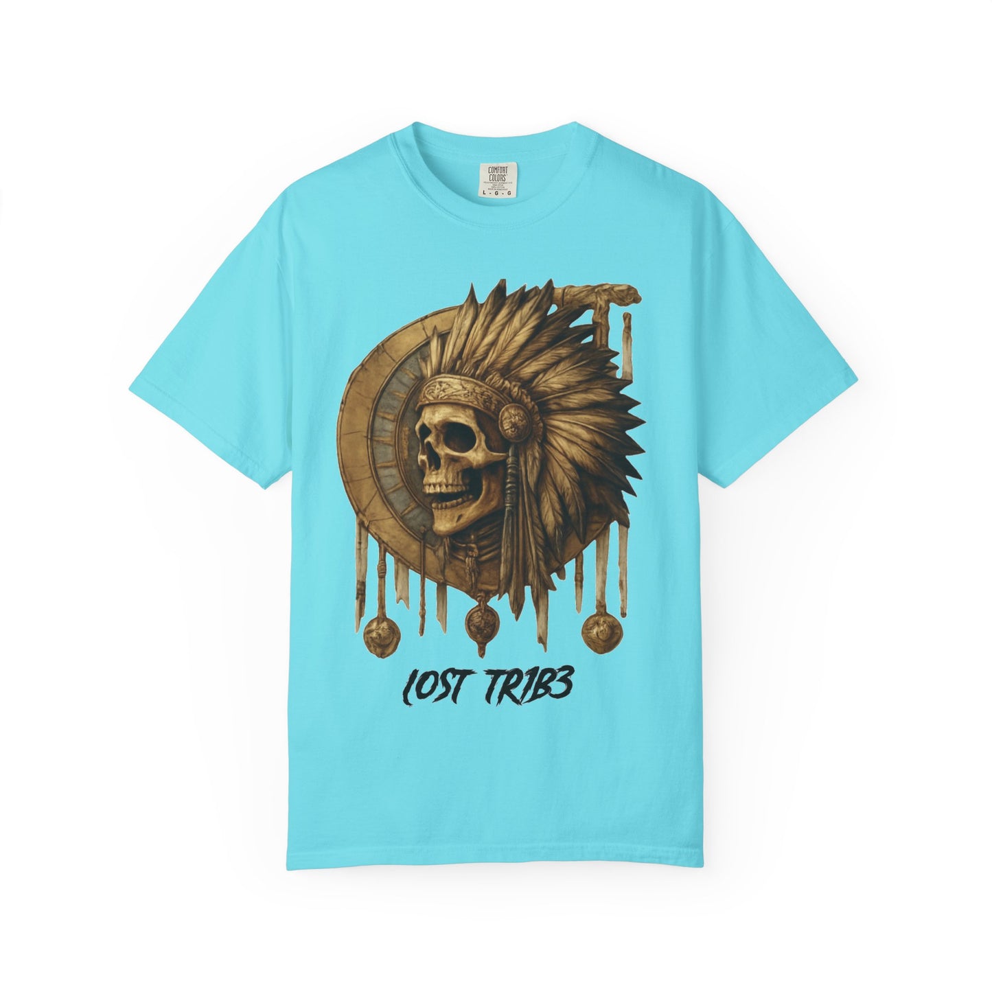 Unisex Garment-Dyed T-Shirt - 'Lost Tribe' Skull Design