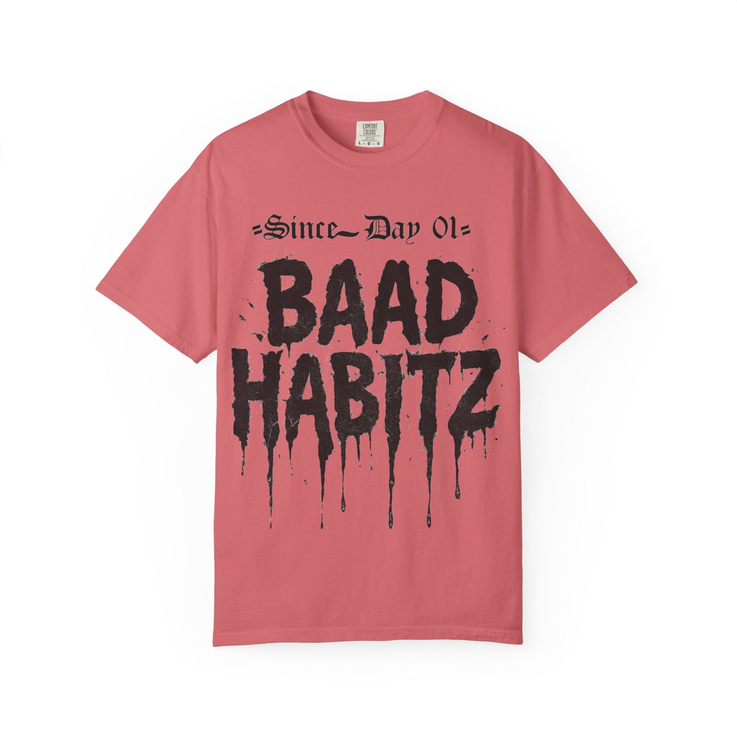 Trendy Unisex Graphic T-Shirt - 'BAAD HABITZ' & 'BORN RYC' Design