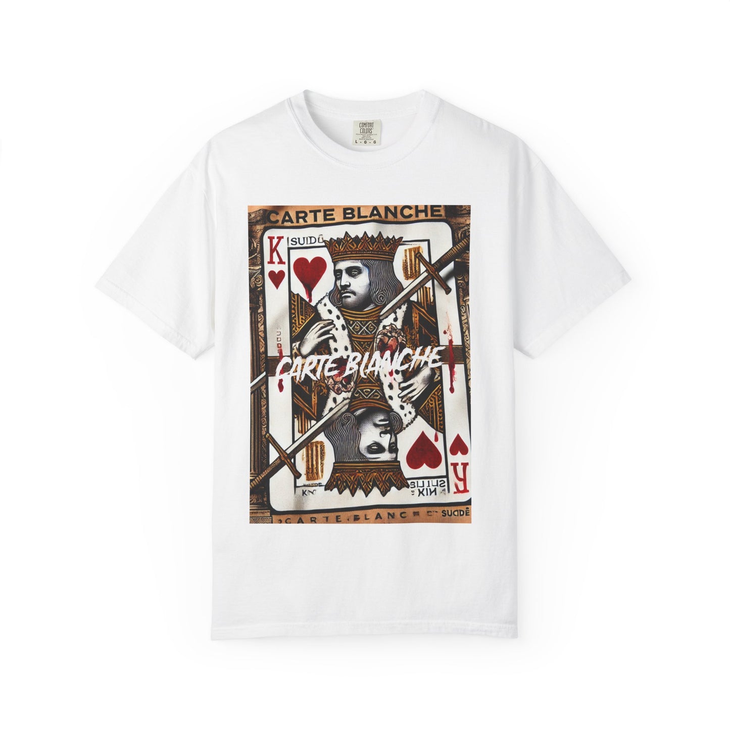 Street Art Graphic T-Shirt - 'God Save the Queen' & 'Carte Blanche' Design