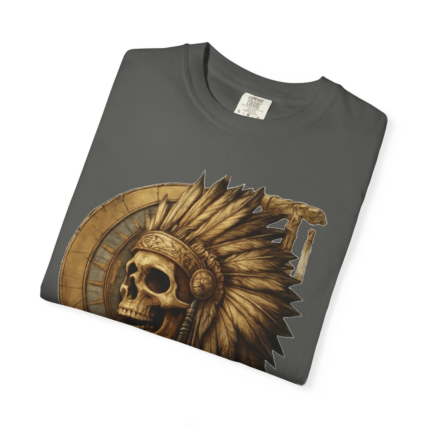 Unisex Garment-Dyed T-Shirt - 'Lost Tribe' Skull Design