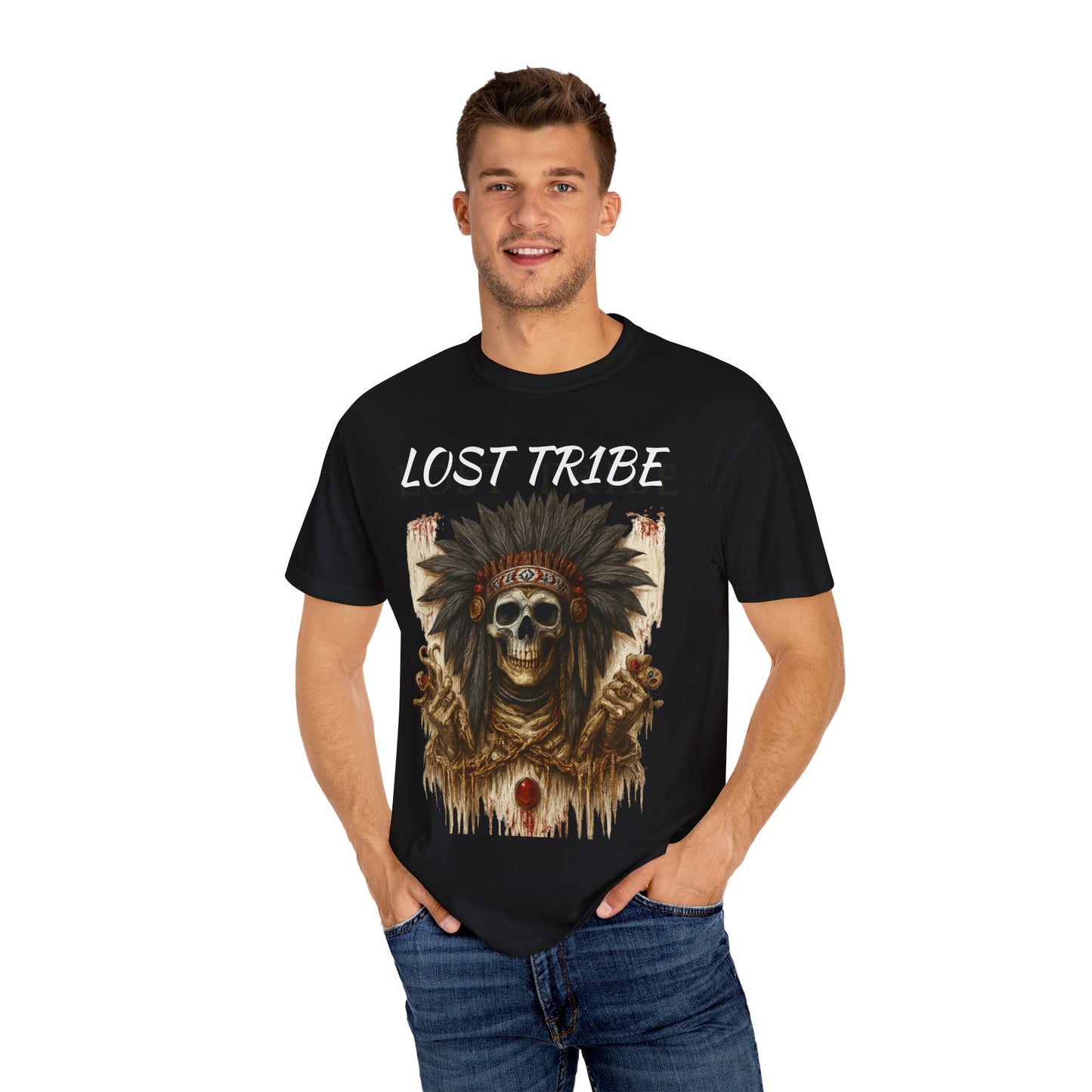 Lost Tribe Unisex Garment-Dyed T-Shirt | Scarcity Graphic Tee for Festival & Everyday Wear