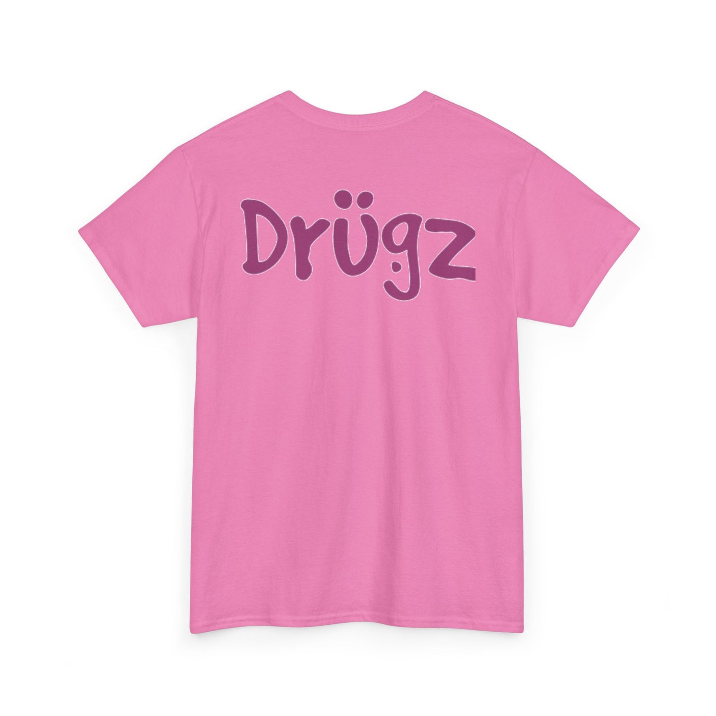Colorful Unisex Heavy Cotton Tee - 'BAAD HABITZ' and 'Drügz' Graphic, Streetwear Vibe, Perfect for Casual Outings, Gifts, and Festivals