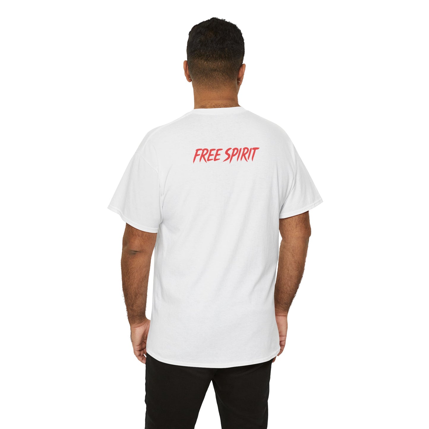 Unisex Heavy Cotton Tee with Lion Art - Free Spirit Tee, Graphic T-Shirt, Casual Wear, Animal Lover Gift, Unique Design Tee