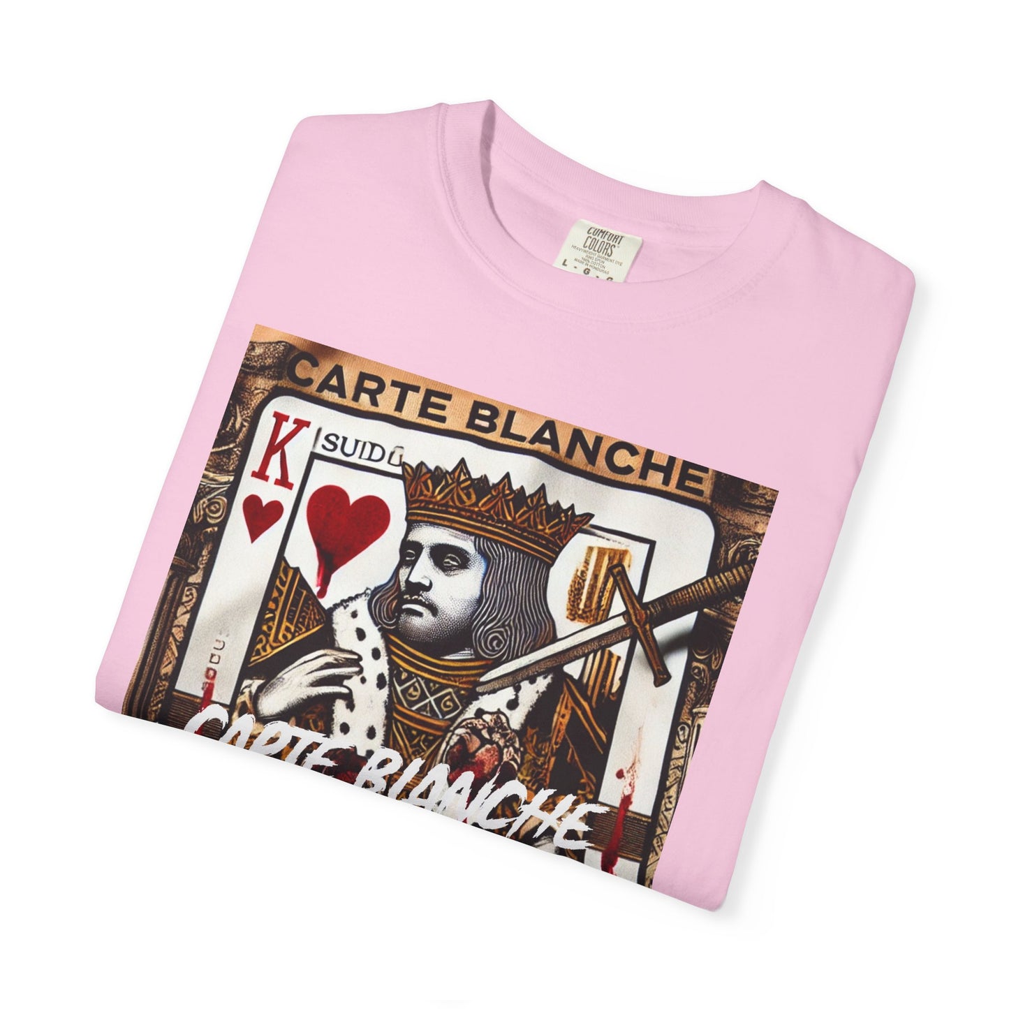 Street Art Graphic T-Shirt - 'God Save the Queen' & 'Carte Blanche' Design