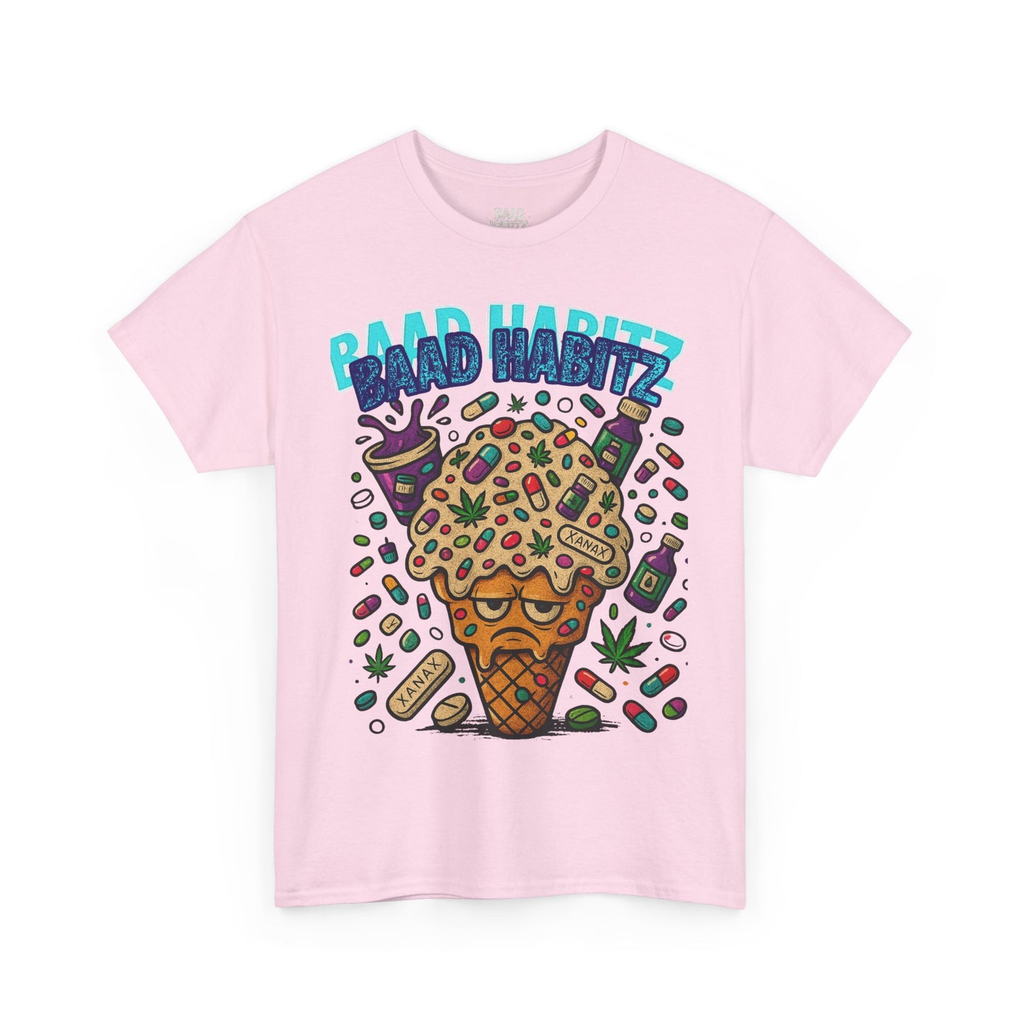 Fun Ice Cream Graphic Tee, Unisex Heavy Cotton Shirt, Summer Wear, Gift for Friends, Casual Outfit, Music Festival Apparel