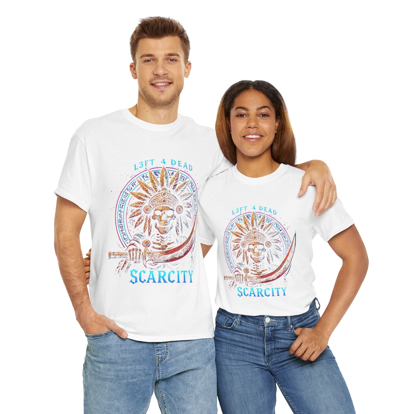 Vintage Graphic Unisex Heavy Cotton Tee - 'Scarcity' Design