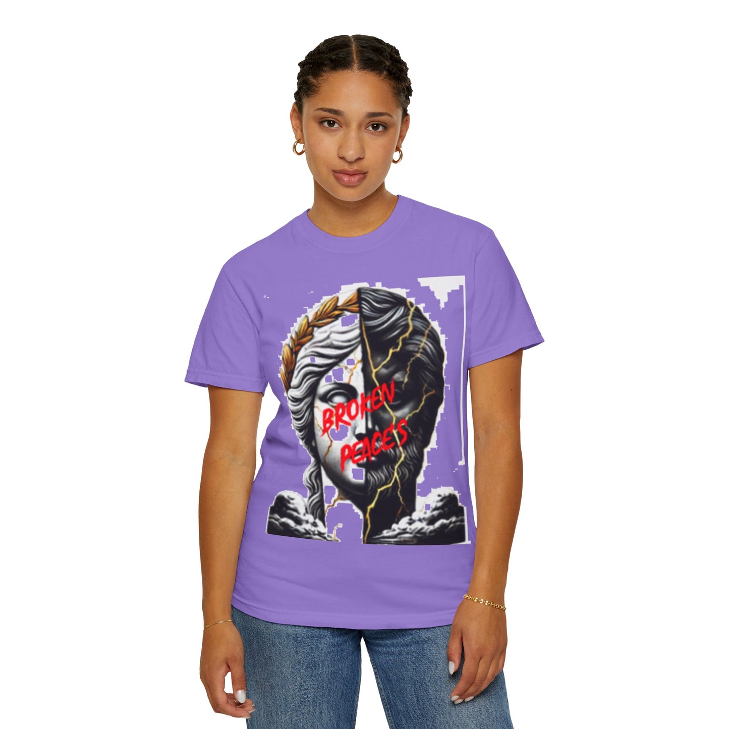 Unisex Garment-Dyed T-shirt - 'Broken Pieces' & 'God Save the Queen' Graphic Tee