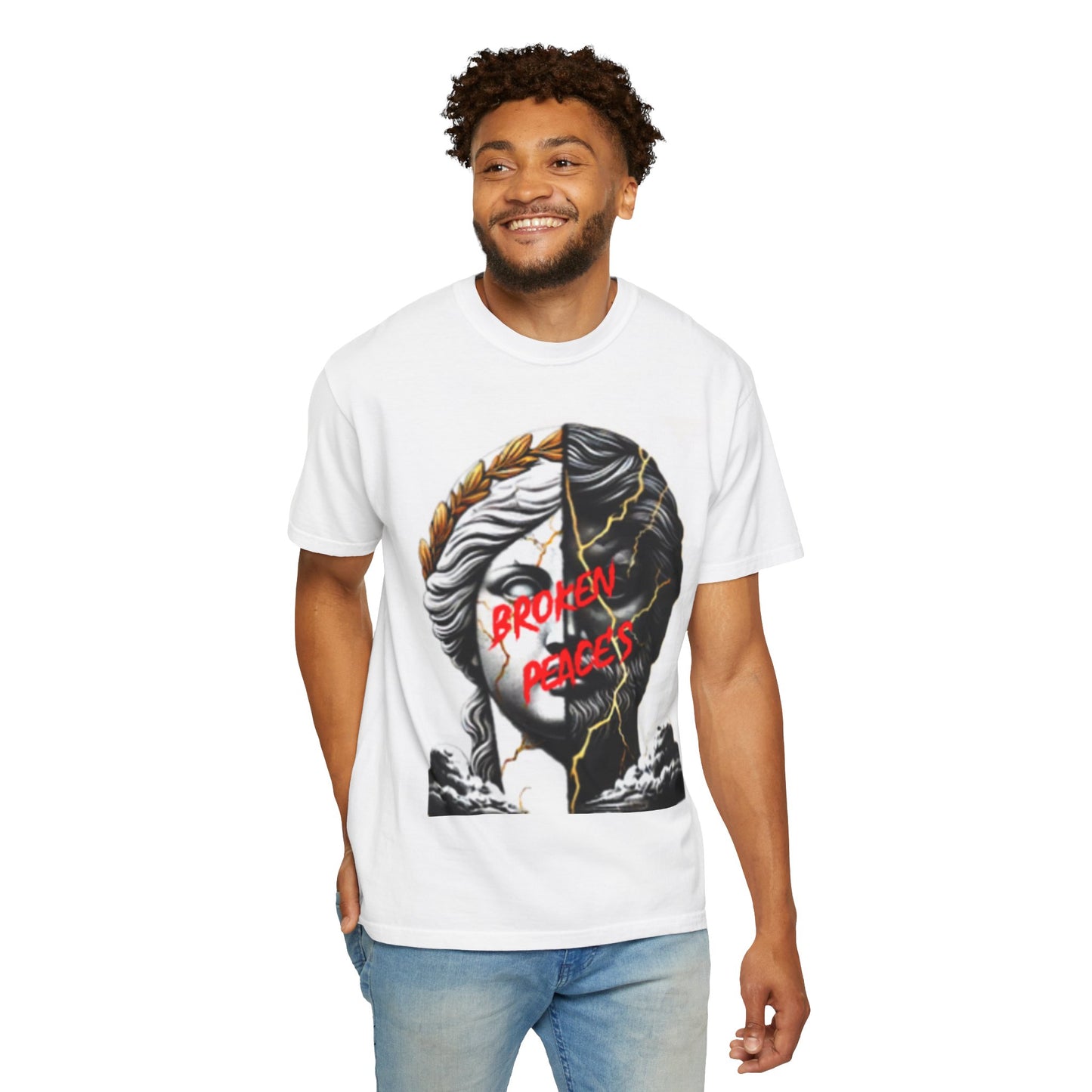 Unisex Garment-Dyed T-shirt - 'Broken Pieces' & 'God Save the Queen' Graphic Tee
