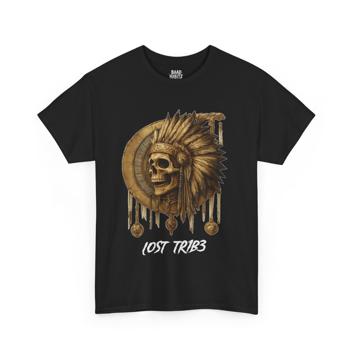 Unisex Heavy Cotton Tee - Lost Tribe Skull Design