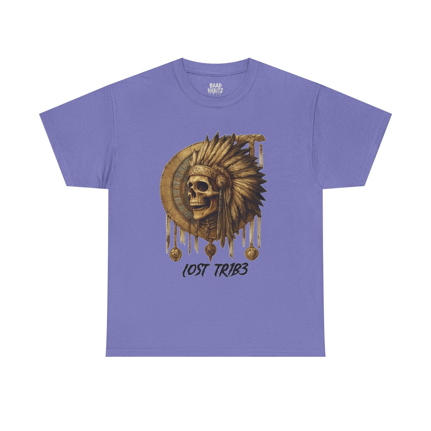 Unisex Heavy Cotton Tee - Lost Tribe Skull Design