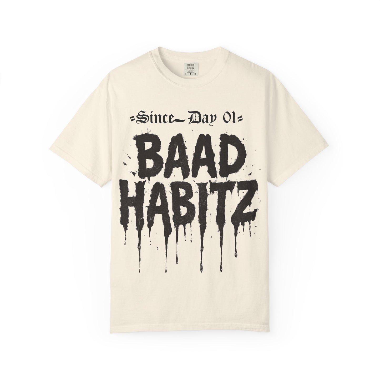 Trendy Unisex Graphic T-Shirt - 'BAAD HABITZ' & 'BORN RYC' Design