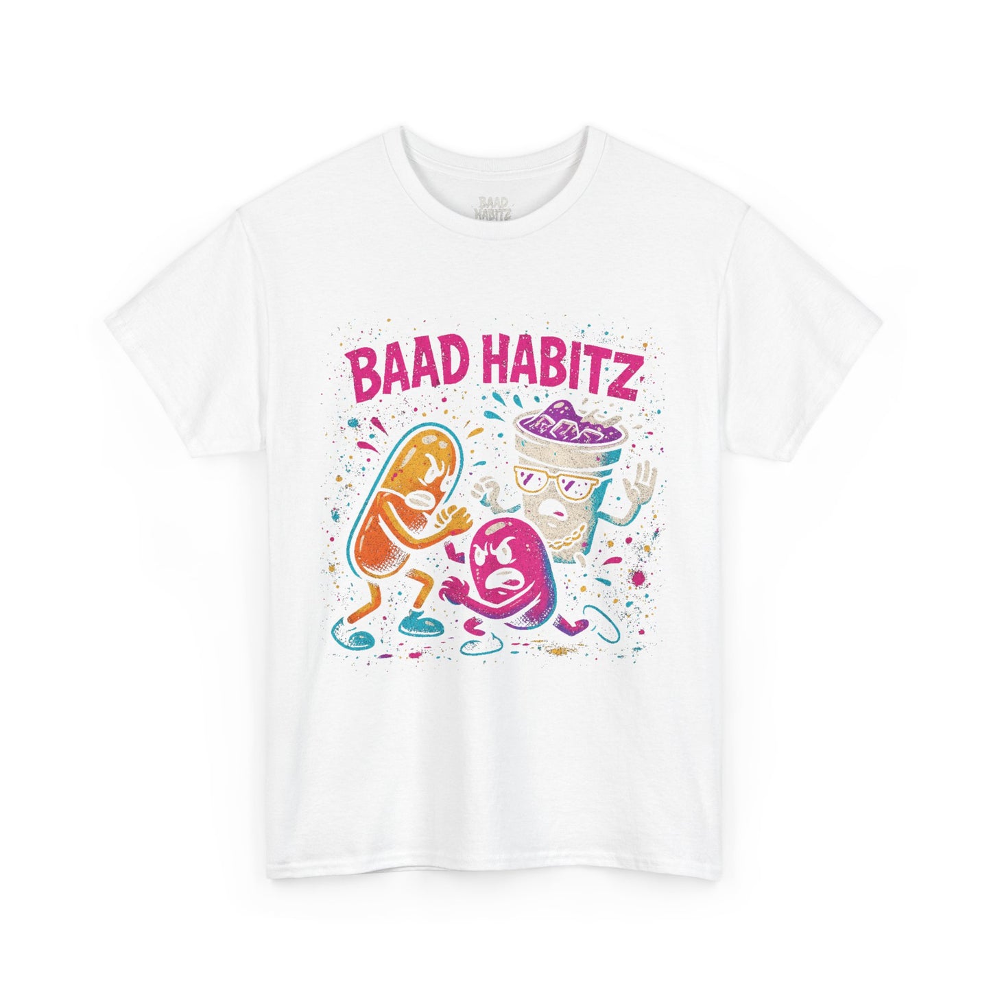 Funny Graphic Tee, Unisex Humor Shirt, Party Wear, Baad Habitz Apparel, Drugz T-Shirt, Gift for Friends