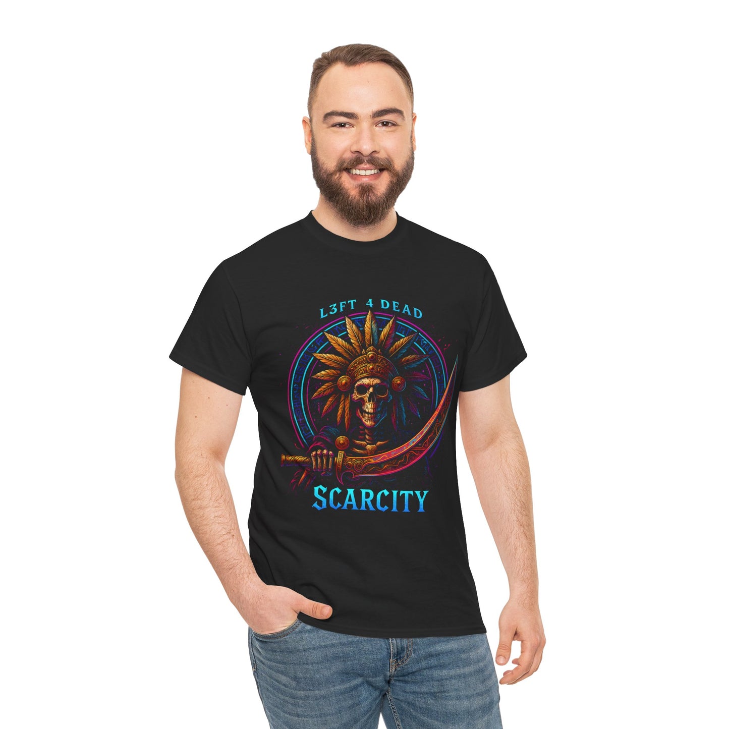 Vintage Graphic Unisex Heavy Cotton Tee - 'Scarcity' Design