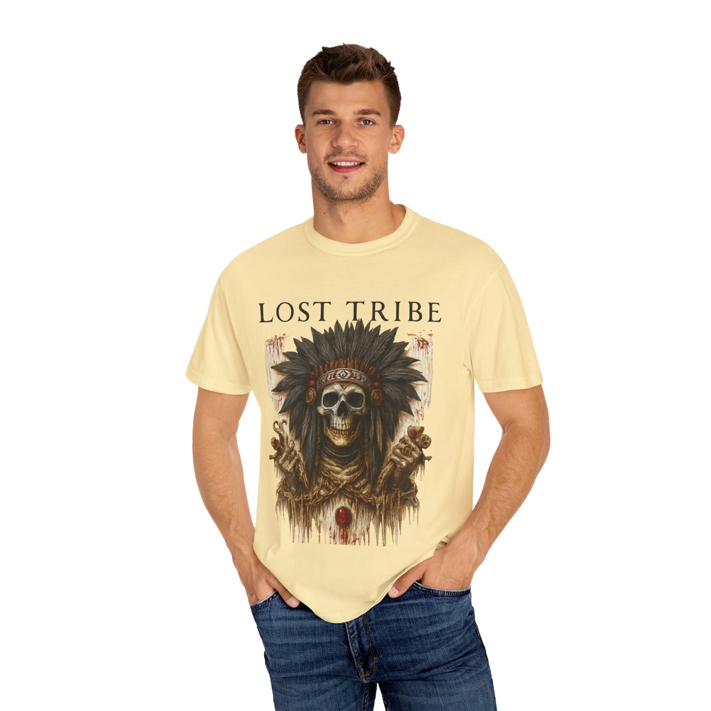 Lost Tribe Unisex Garment-Dyed T-Shirt | Scarcity Graphic Tee for Festival & Everyday Wear