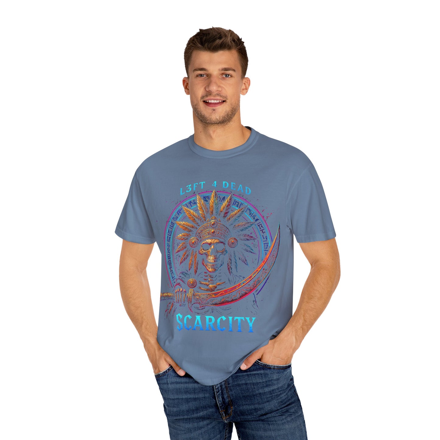 Copy of L3FT 4 DEAD Scarcity Unisex Garment-Dyed T-shirt - Bold Streetwear for Creative Souls